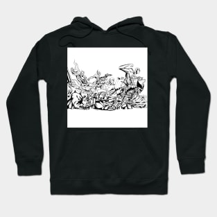 the heroes in ecopop artwork Hoodie